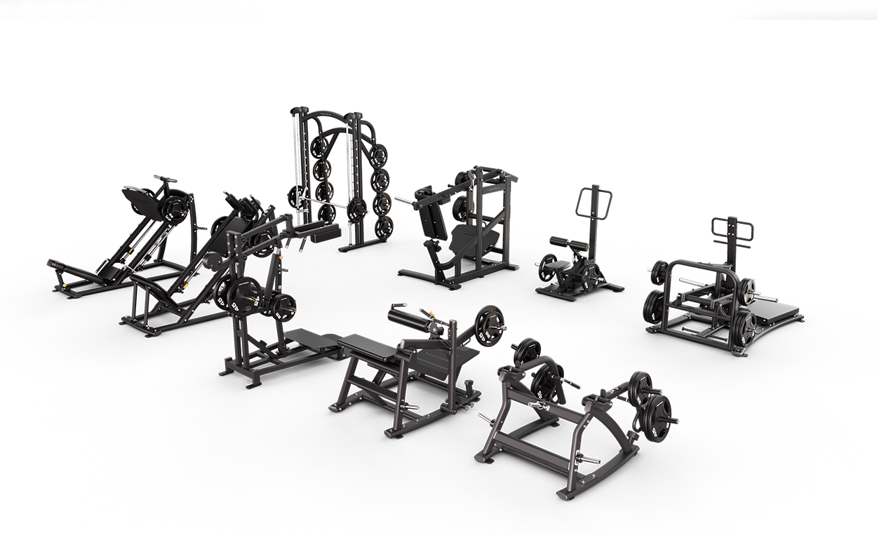 Gruppo di attrezzature Matrix Strength del Glutes Package su fondo trasparente